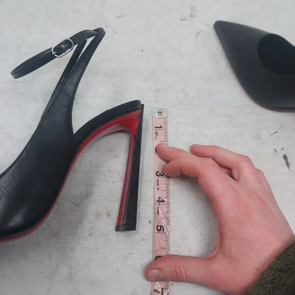 Christian Louboutin Black Strappy Condora Leather Pump - Picture 11 of 11